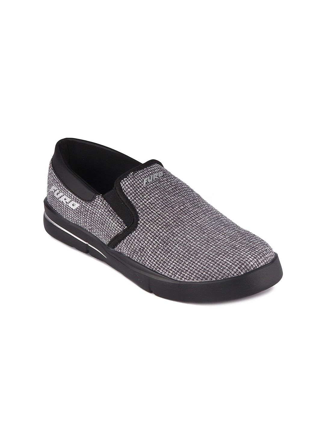 

FURO by Red Chief Men Black Mesh Walking Non-Marking Shoes