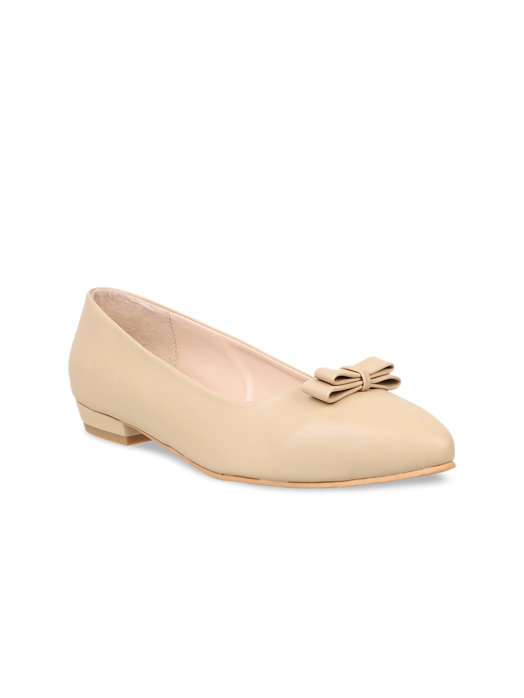 

Sherrif Shoes Women Beige Party Ballerinas with Bows Flats