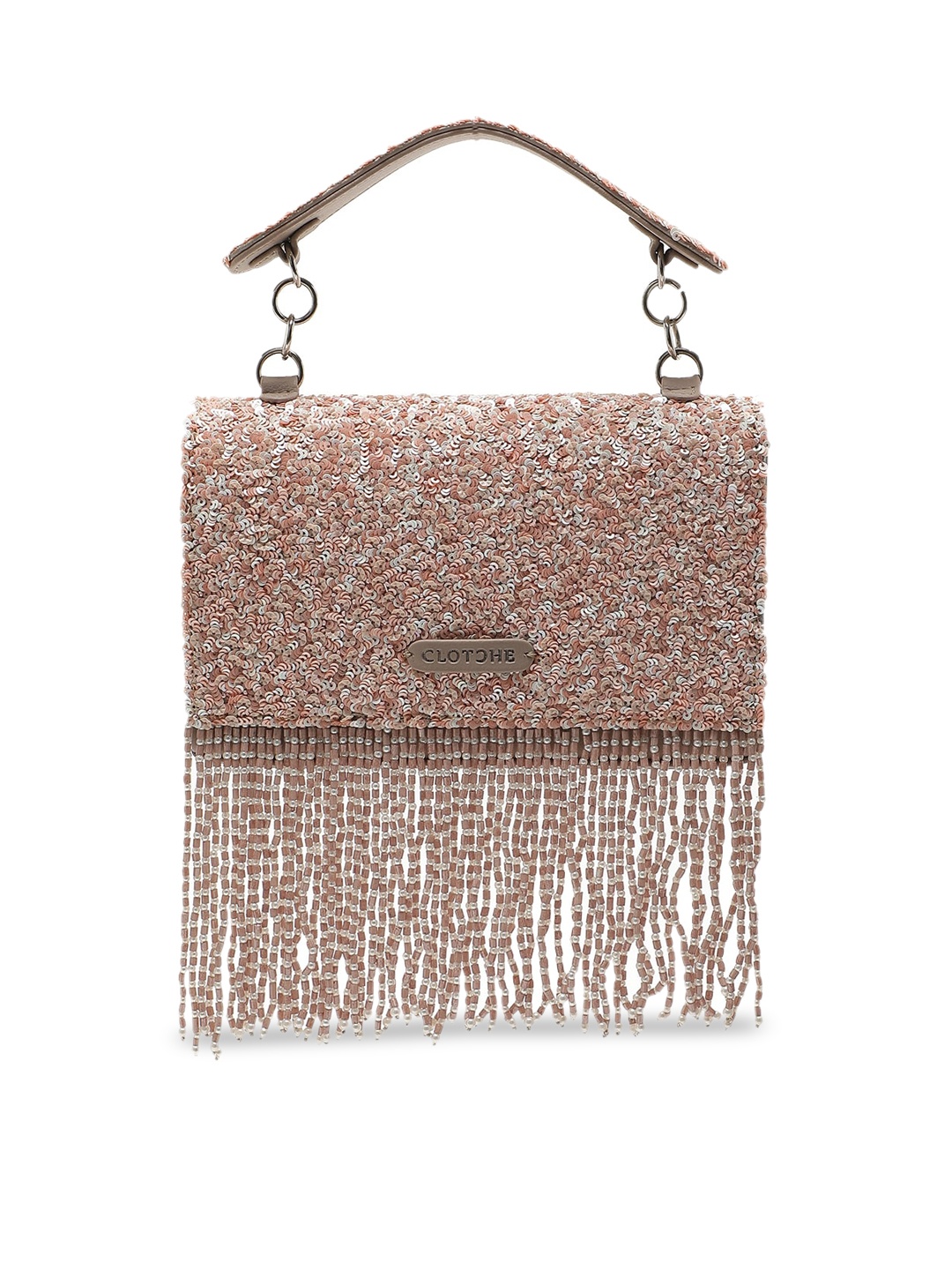 

Clotche Pink Embellished Satchel Bag