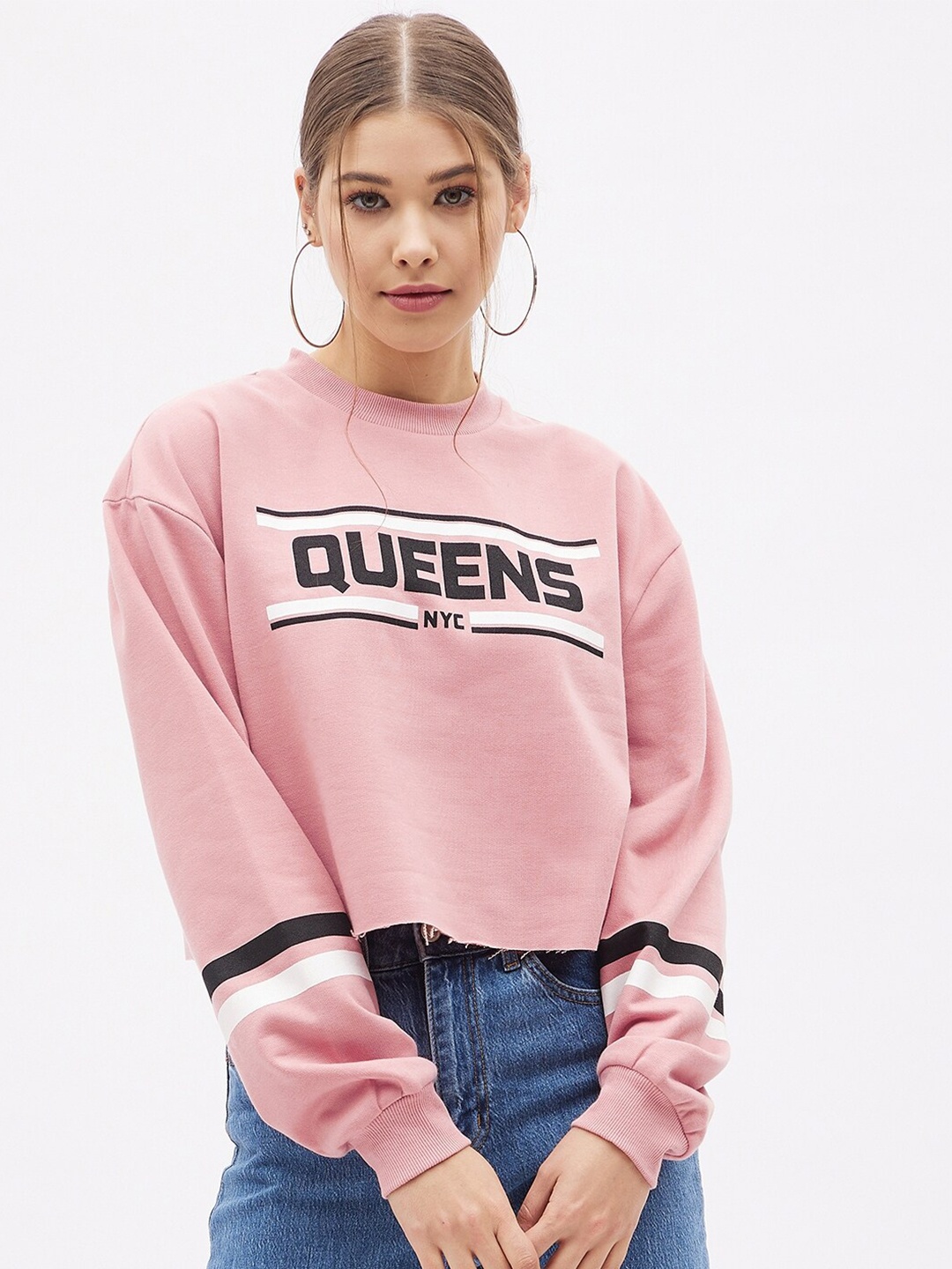 

Harpa Women Pink Printed Sweatshirt