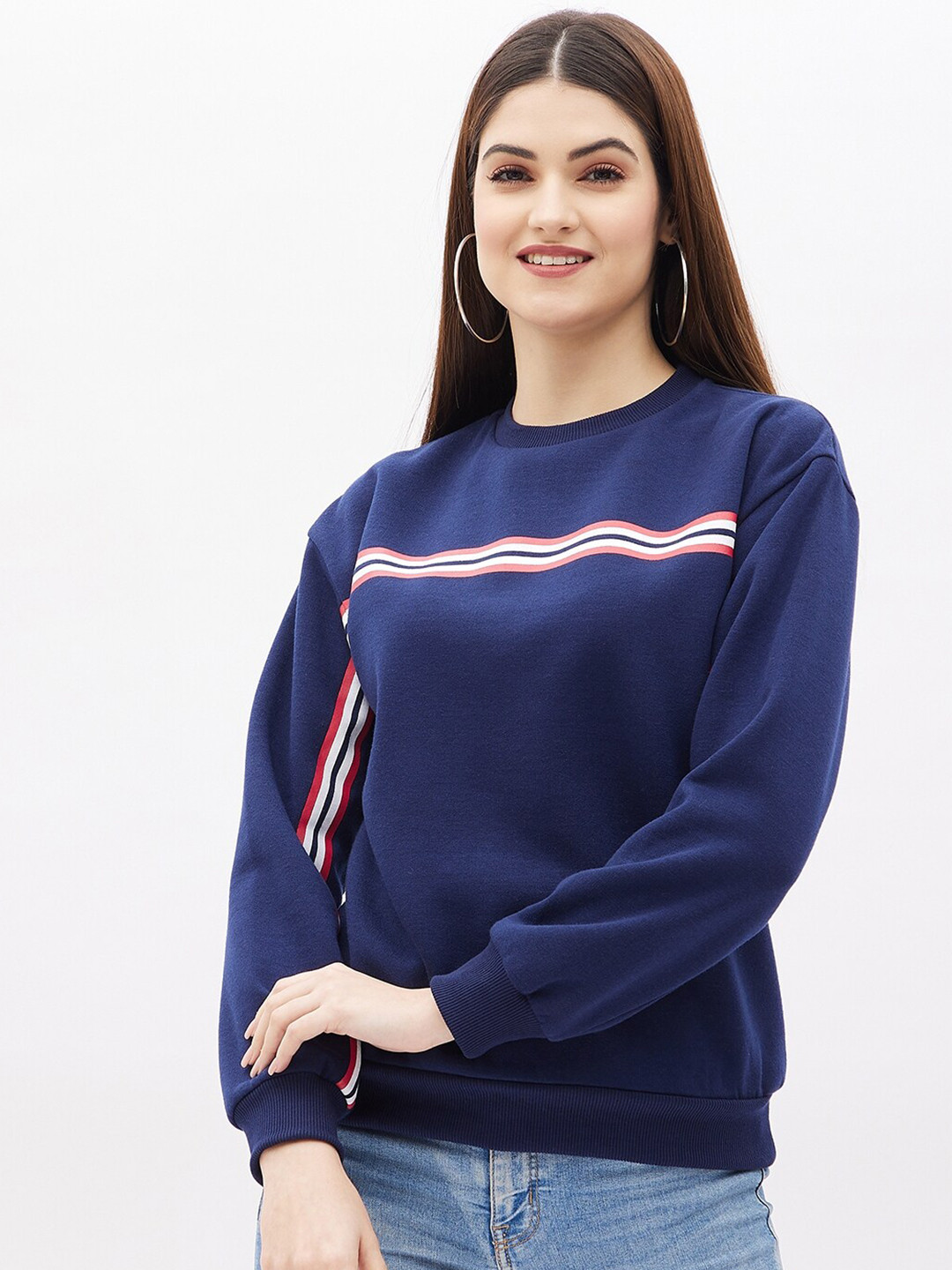 

Harpa Women Navy Blue Sweatshirt