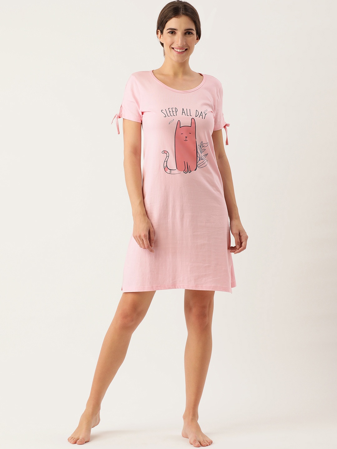 

Slumber Jill Pink Printed Nightdress