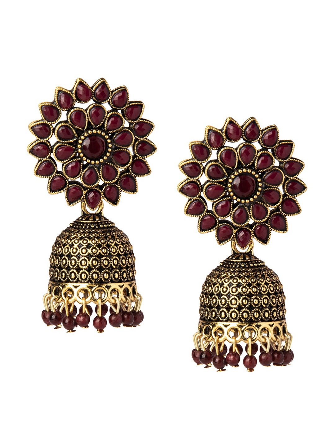 

Shining Jewel - By Shivansh Woman Gold-Toned Classic Jhumkas Earrings