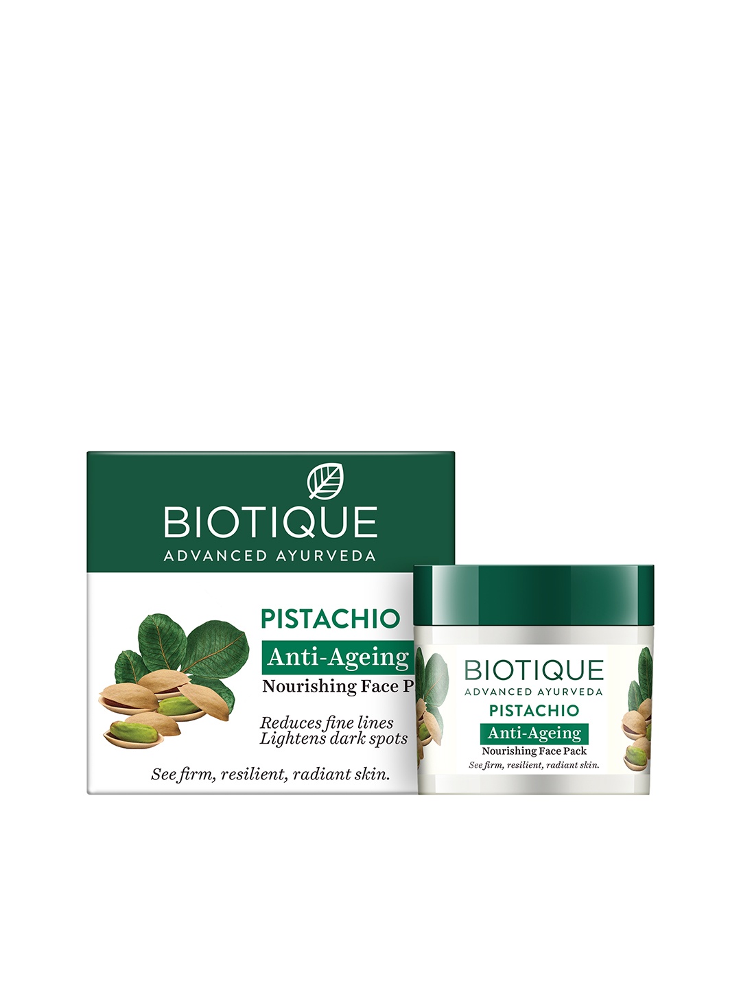 

Biotique Bio Pistachio Youthful Nourishing & Revitalizing Face Pack 50 g, Peach