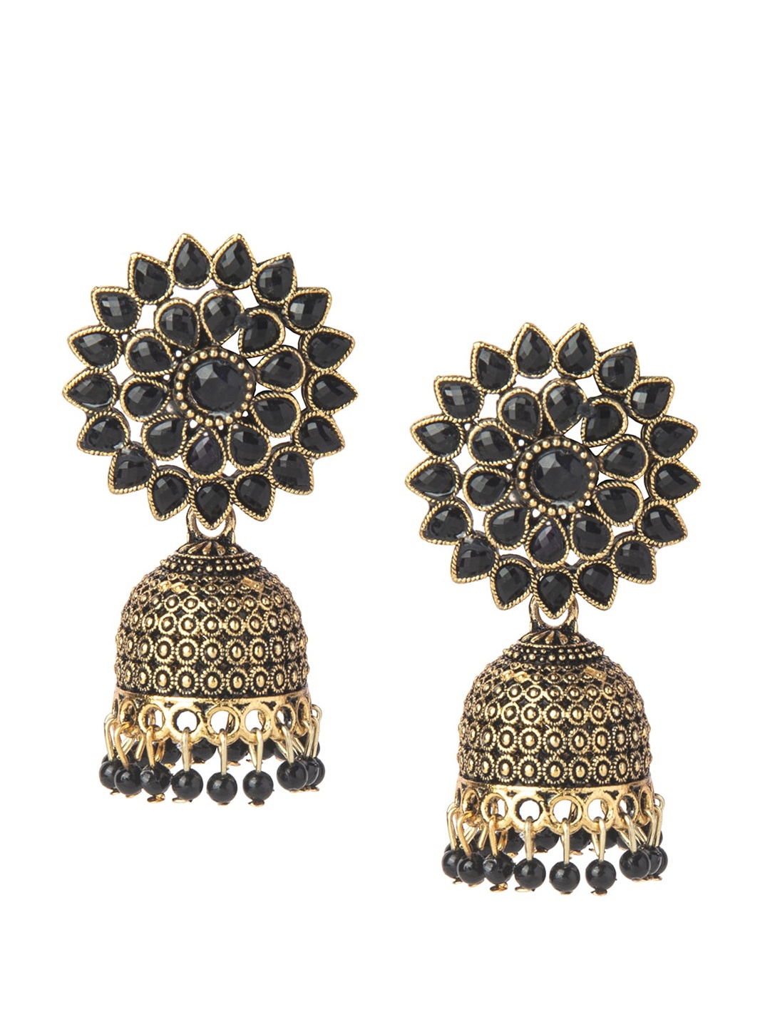 

Shining Jewel - By Shivansh Gold-Toned Classic Jhumkas Earrings