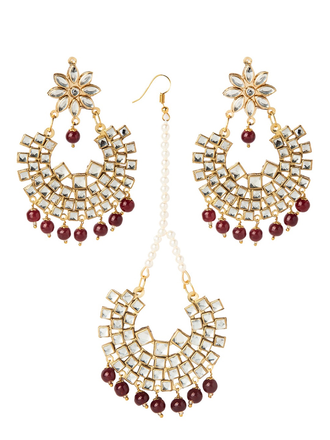 

Shining Jewel - By Shivansh Gold-Toned Classic Chandbalis Earrings