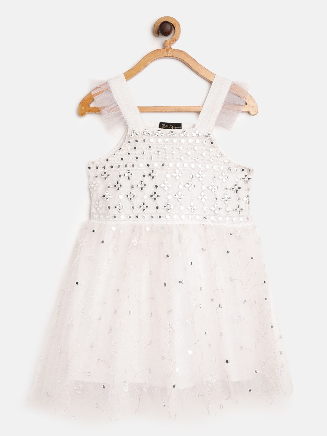 

Bella Moda White Embellished Dress