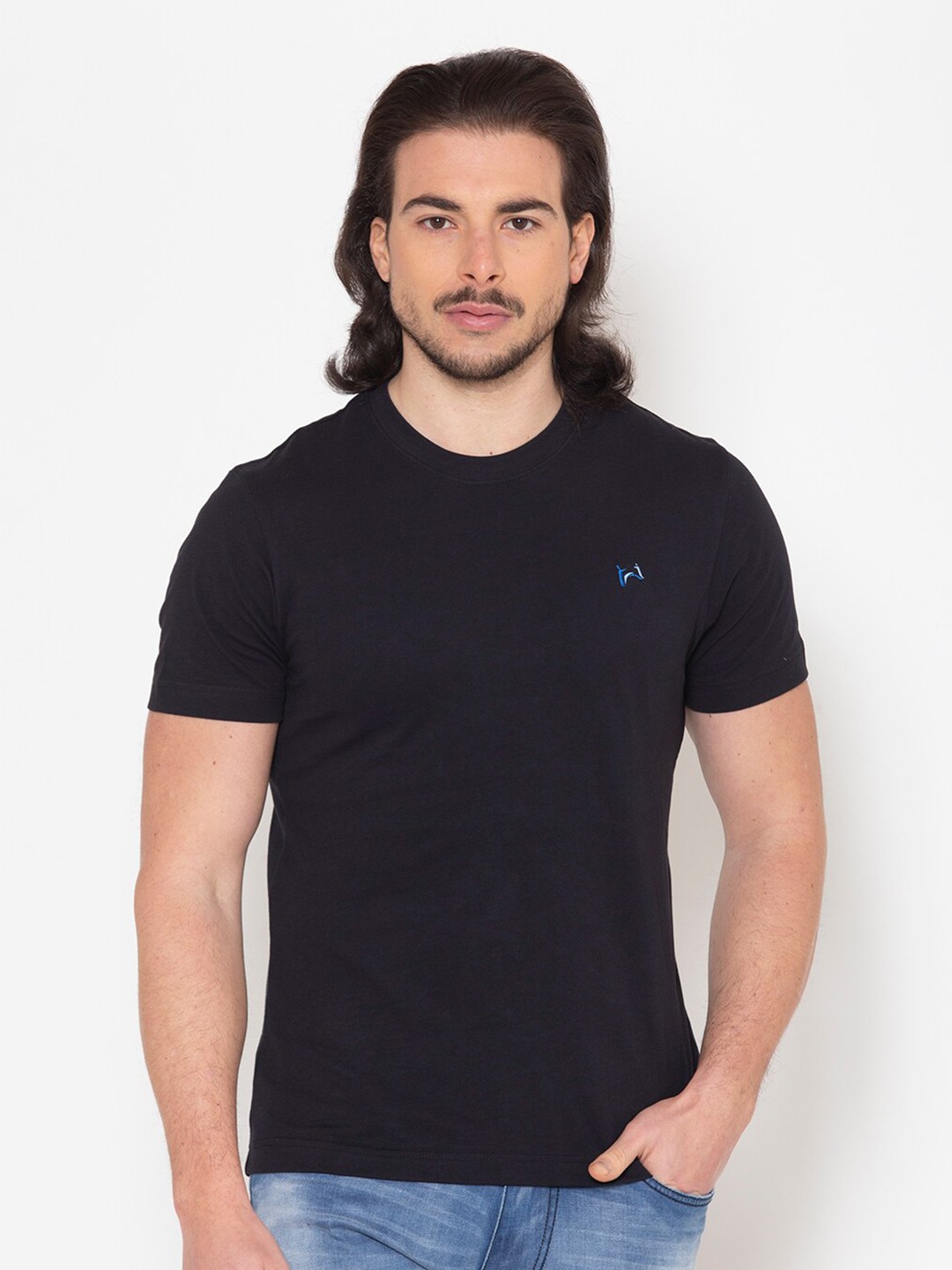 

FLAWLESS Men Black T-shirt