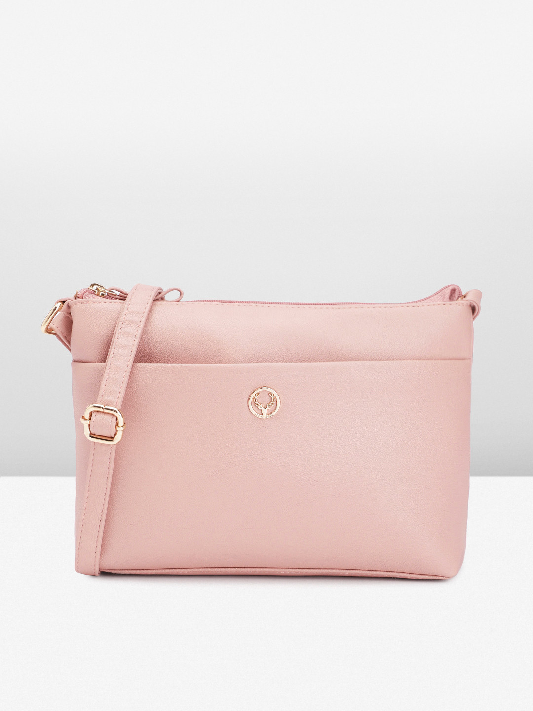 

Allen Solly Structured Sling Bag, Pink