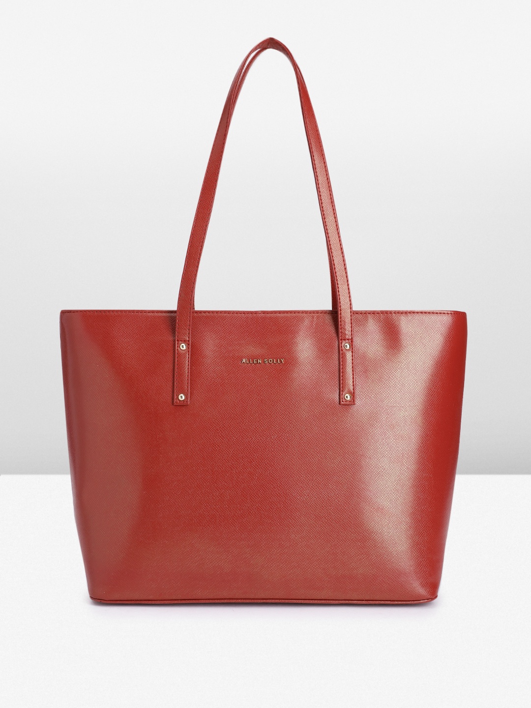 

Allen Solly Solid PU Oversized Structured Shoulder Bag, Red
