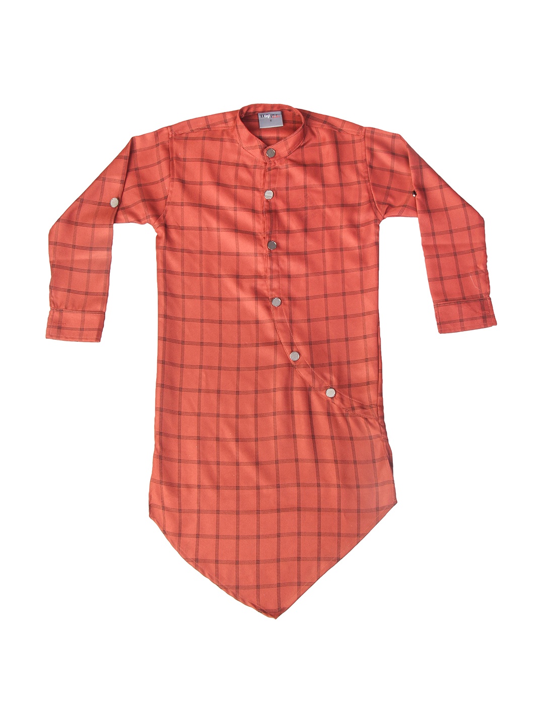 

Dapper dudes Boys Brown Windowpane Checked Casual Shirt