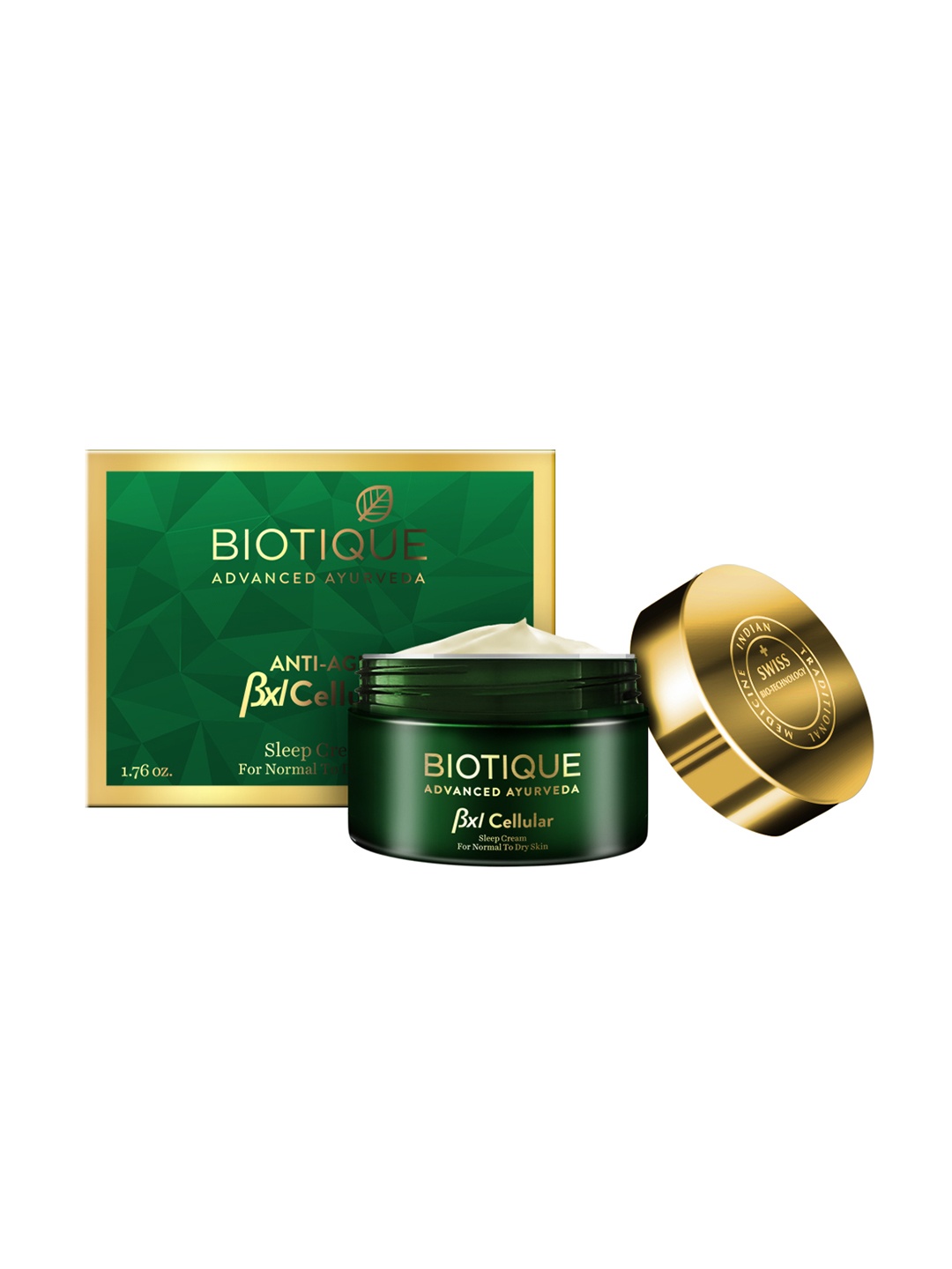 

Biotique Advanced Anti-Age Bio Wheat Germ BXL Cellular Sleep Cream 50g, Green