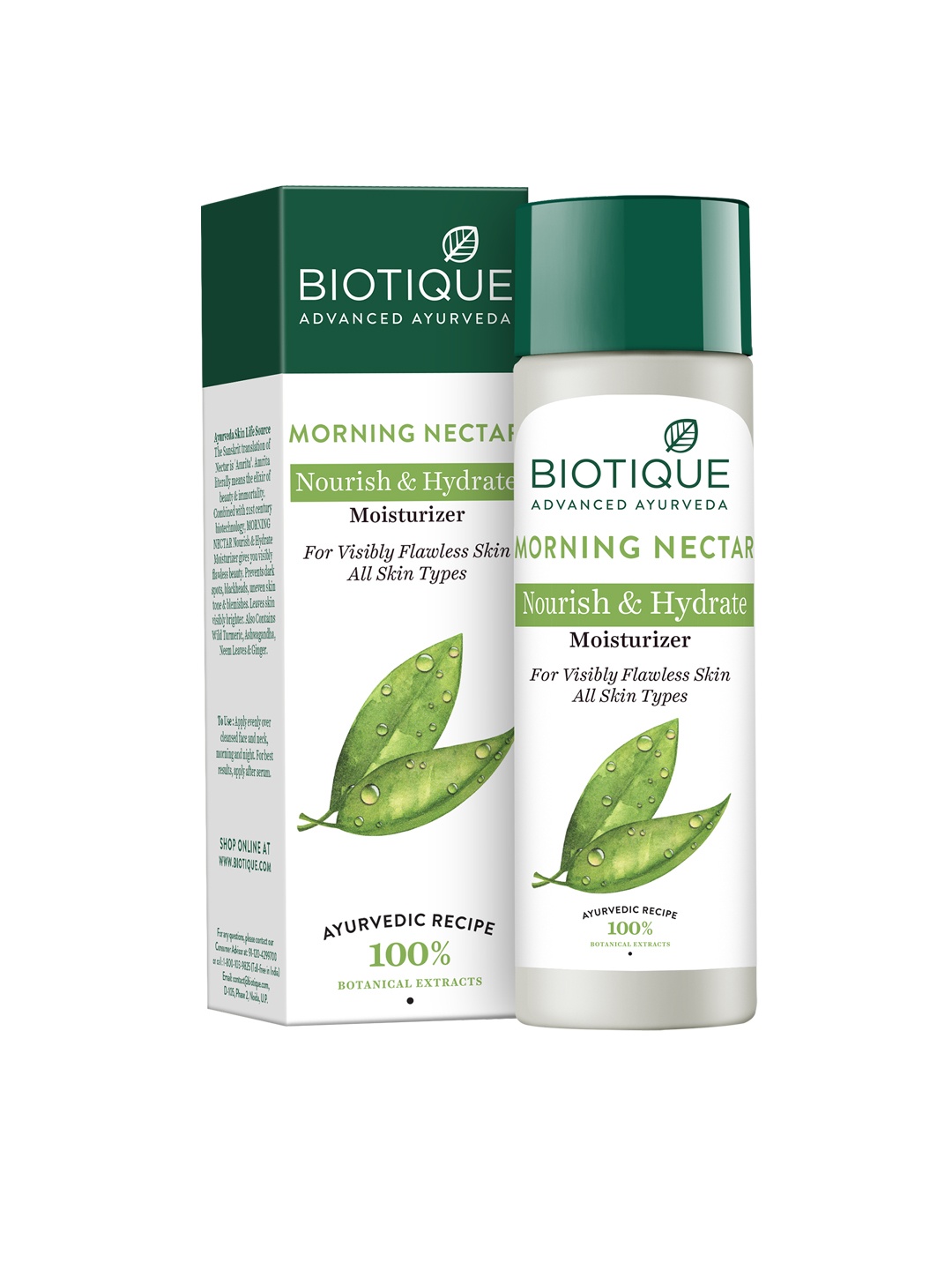 

Biotique Morning Nectar Nourish & Hydrate Visibly Flawless Skin Moisturizer - 190ml, White