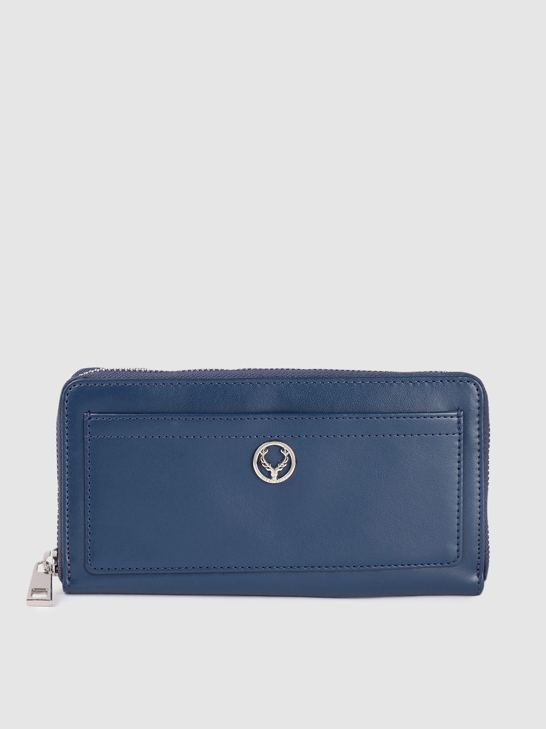 

Allen Solly Women Solid Zip Around Wallet, Blue