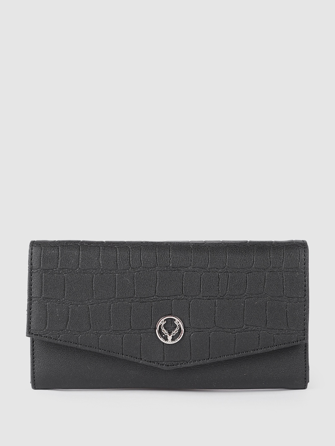 

Allen Solly Women Textured Envelope Wallet, Black