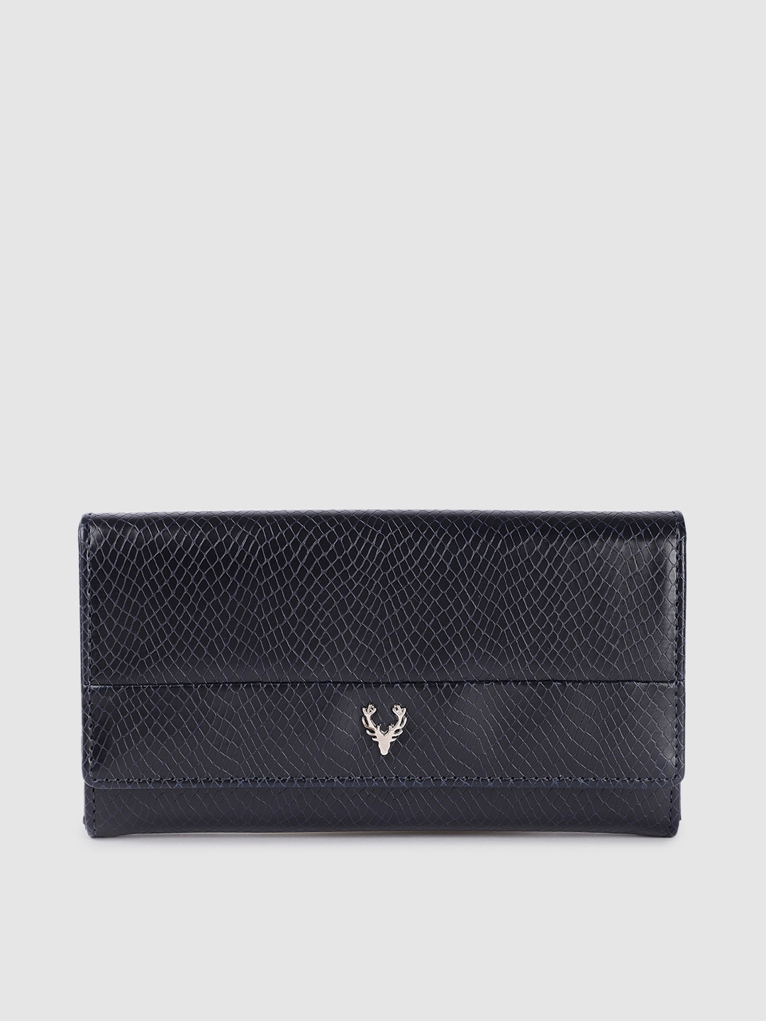 

Allen Solly Women Textured Envelope Wallet, Navy blue