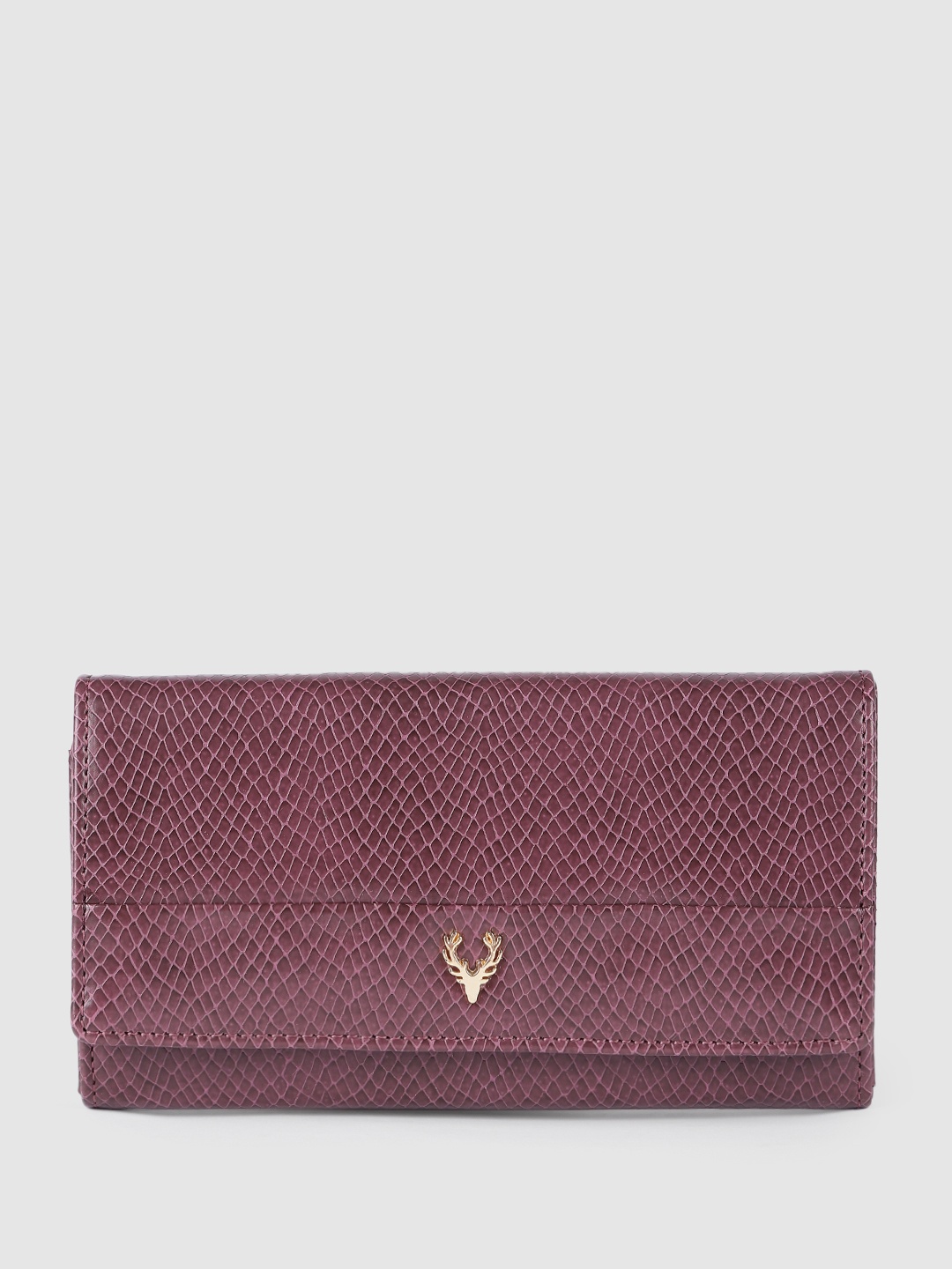 

Allen Solly Women Textured Envelope Wallet, Burgundy