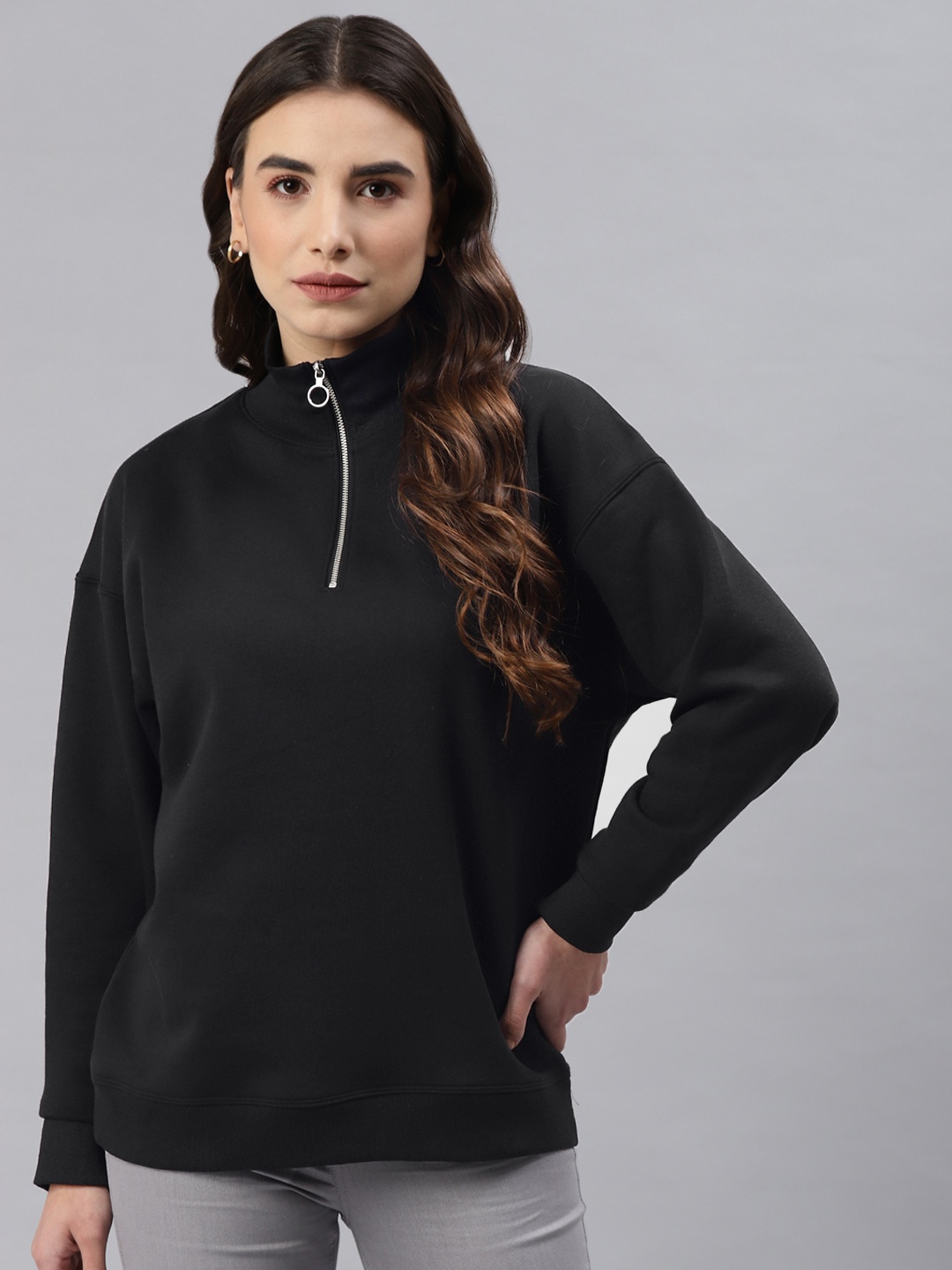 

Marks & Spencer Women Black Sweatshirt
