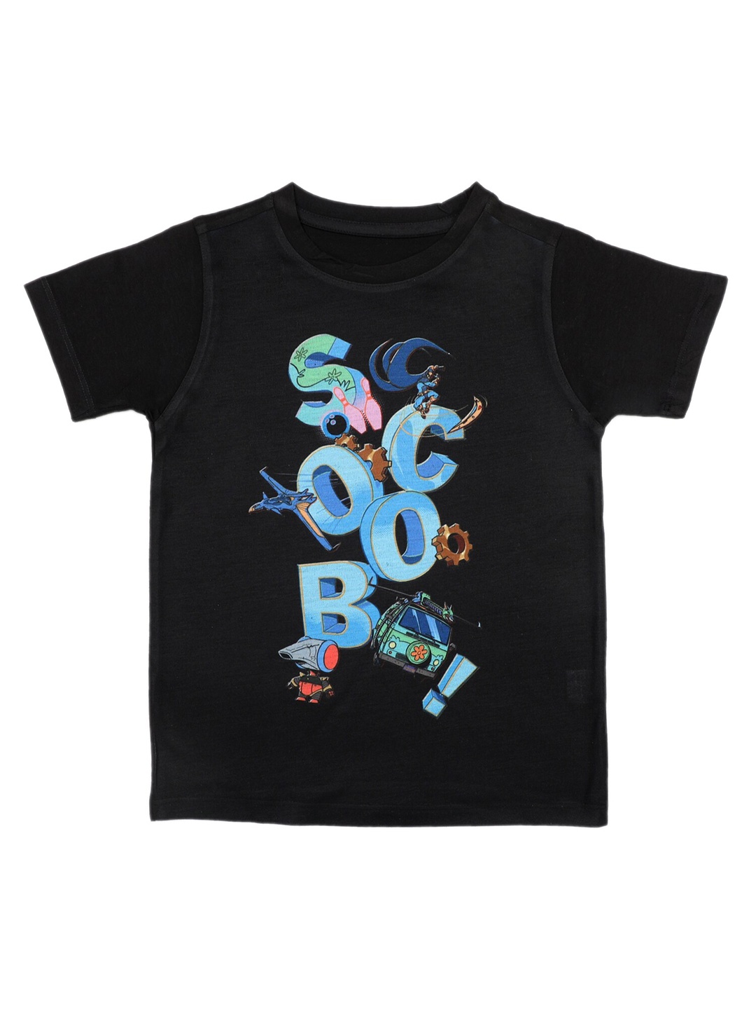 

Scooby Doo by Wear Your Mind Boys Black Typography Printed T-shirt