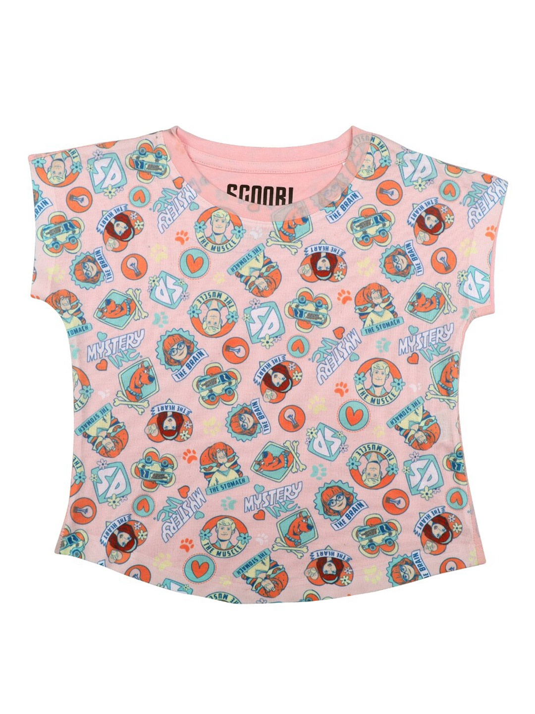 

Scooby Doo by Wear Your Mind Girls Pink Printed Extended Sleeves Top
