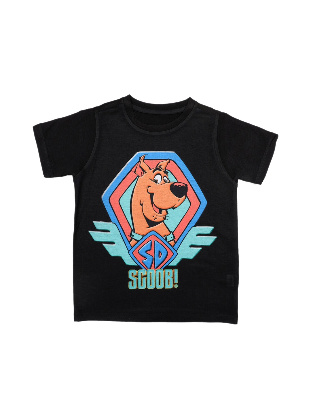 

Scooby Doo by Wear Your Mind Boys Black Printed Applique T-shirt