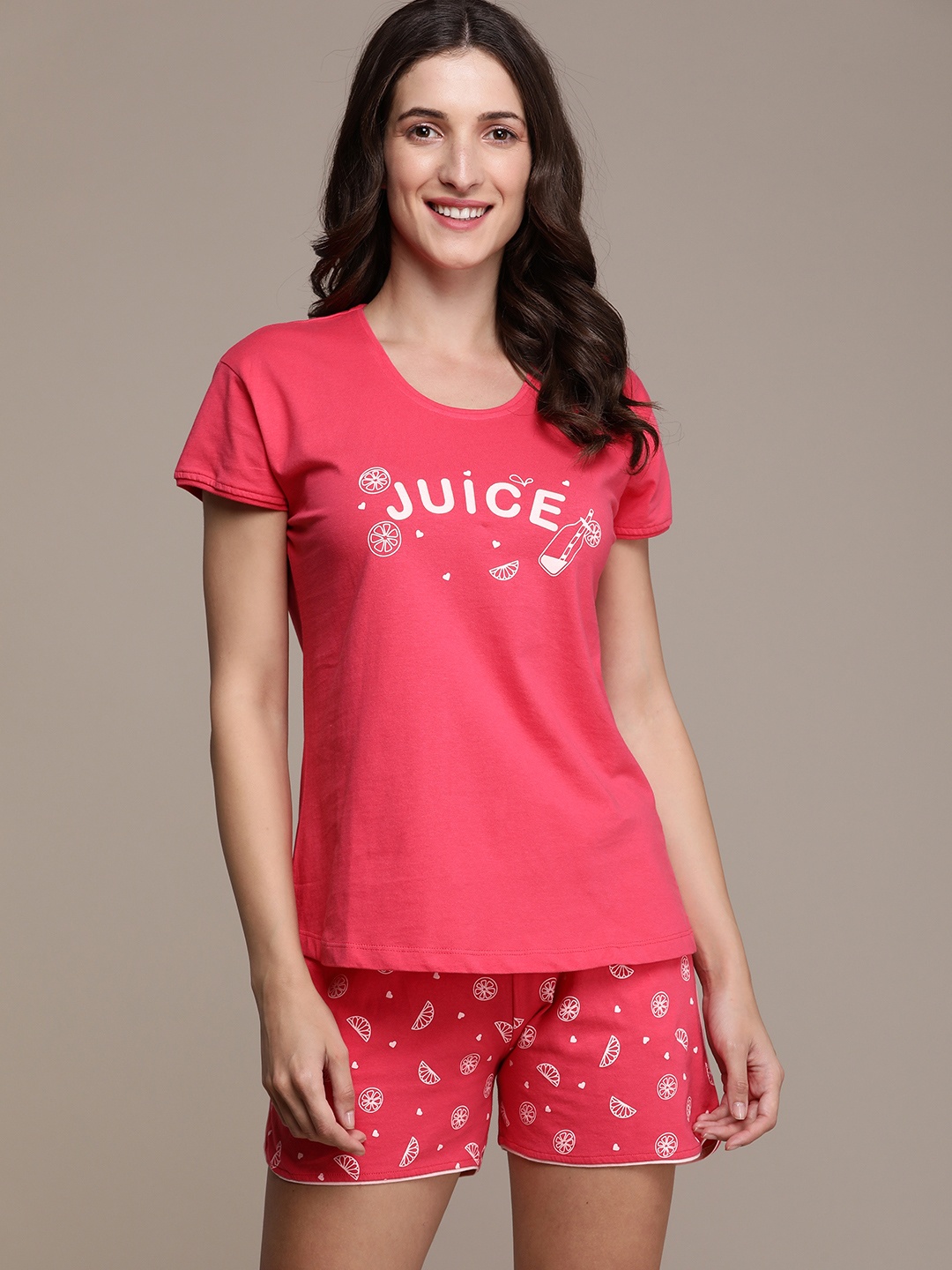 

beebelle Women Pink Printed Night suit