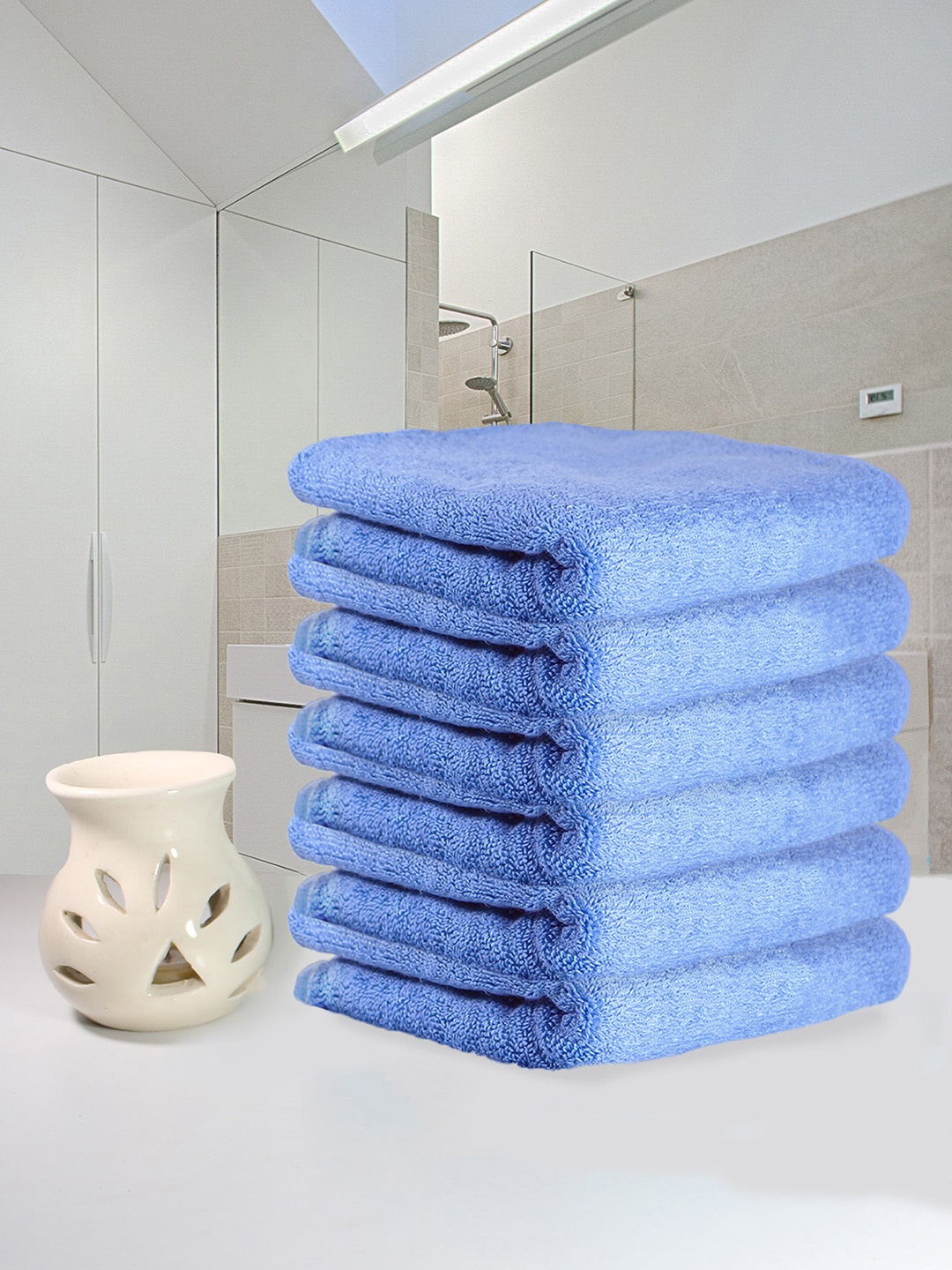 

Heelium Iris Unisex Pack of 6 Bamboo Super Soft & Quick Drying Home & Gym Hand Towel, Lavender