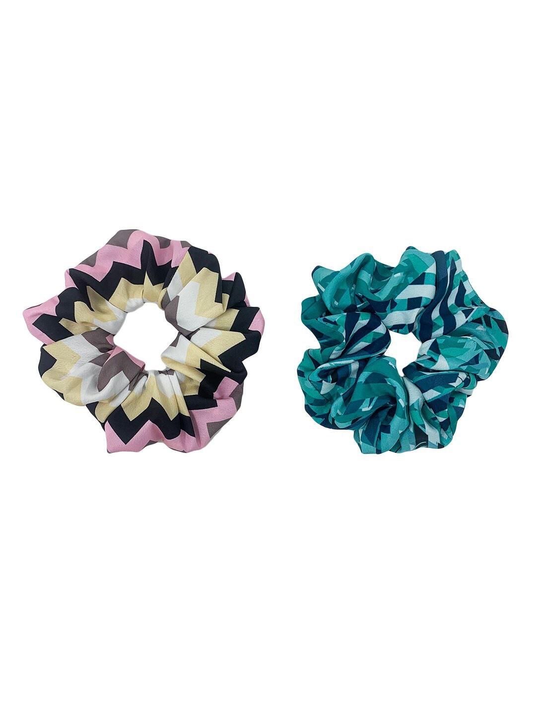 

Mint & Oak Women Green & Pink Set of 2 Ponytail Holders