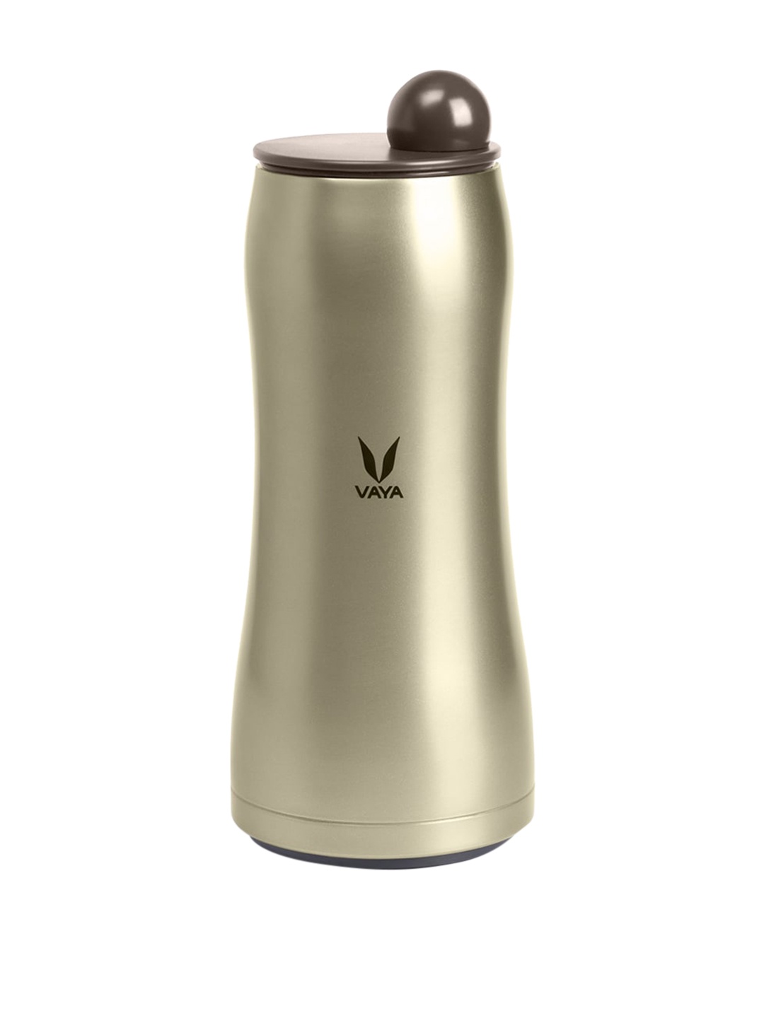 

Vaya Silver-Toned & Brown Solid Stainless Steel Water Bottle