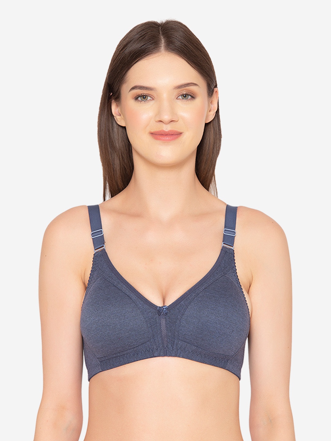 

Groversons Paris Beauty Blue Full Coverage Lightly-Padded Cotton Minimizer Bra
