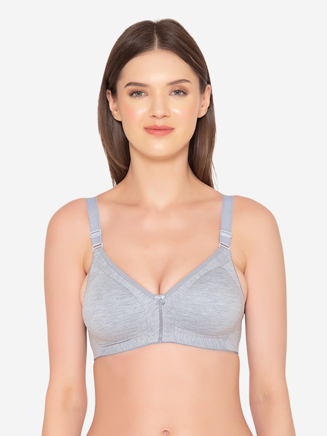 

Groversons Paris Beauty Grey Full Coverage Lightly-Padded Cotton Minimizer Bra