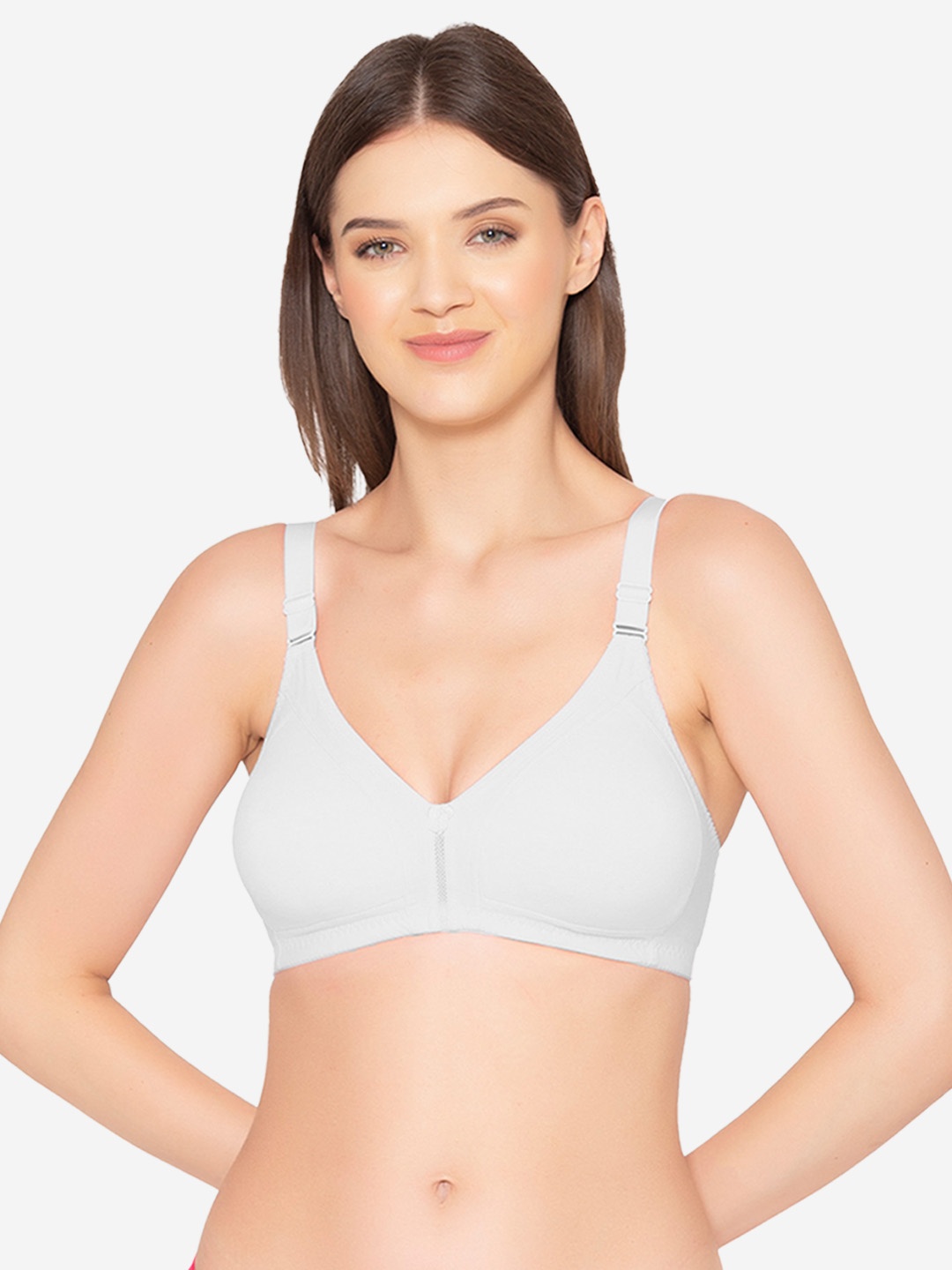 

Groversons Paris Beauty White Full Coverage Lightly-Padded Cotton Minimizer Bra