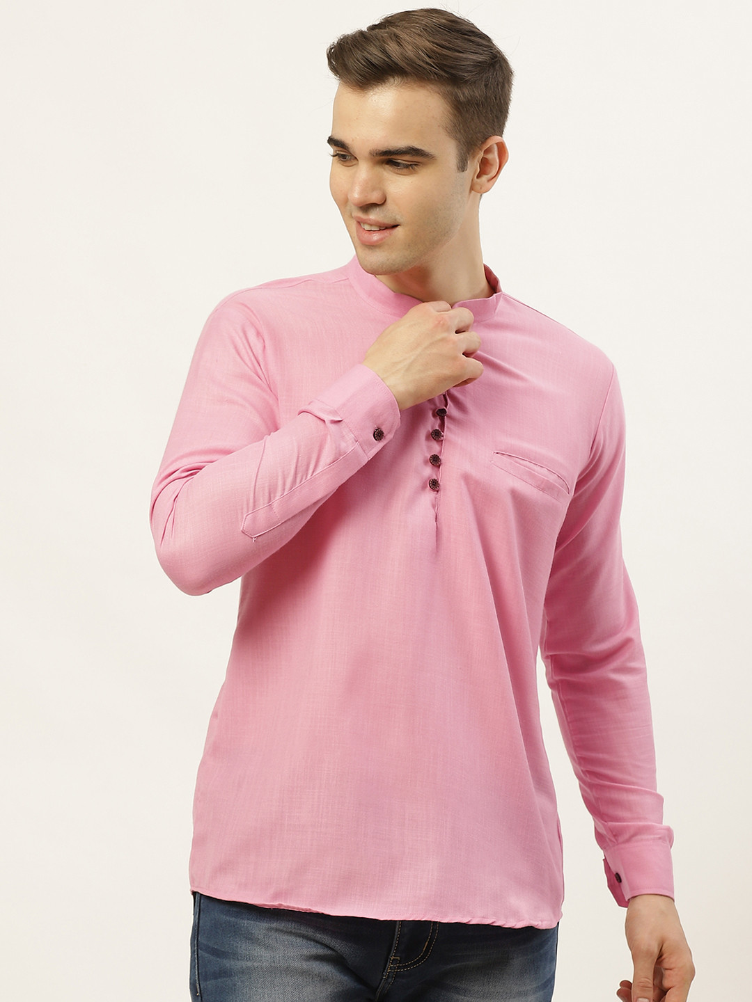 

Jompers Men Pink Kurta