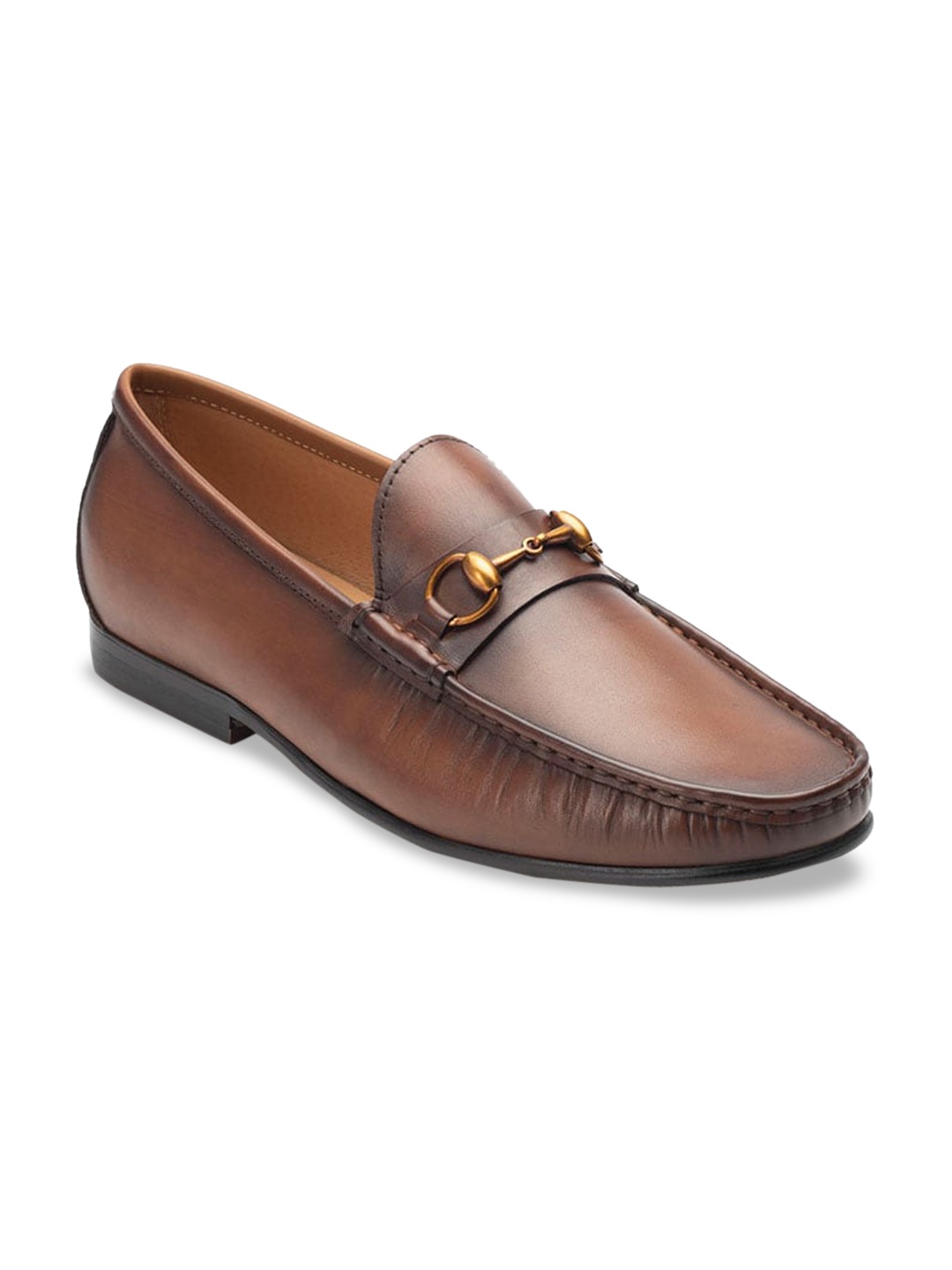 

Heel & Buckle London Men Brown Solid Leather Formal Loafers