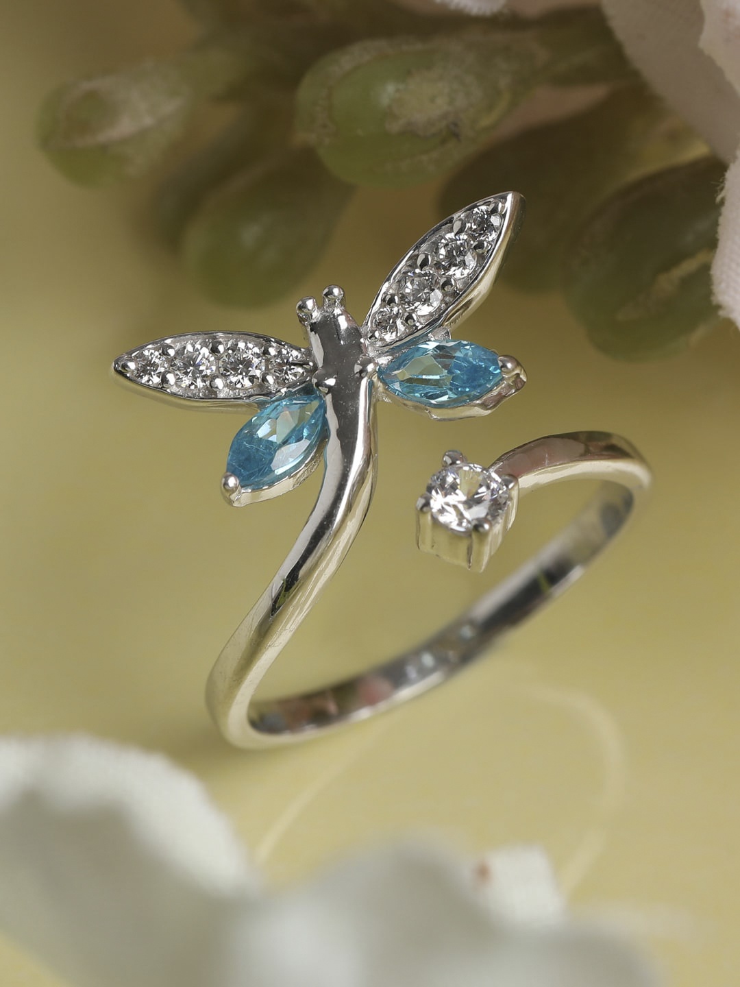 

Clara Women Silver Butterfly Adjustable Ring