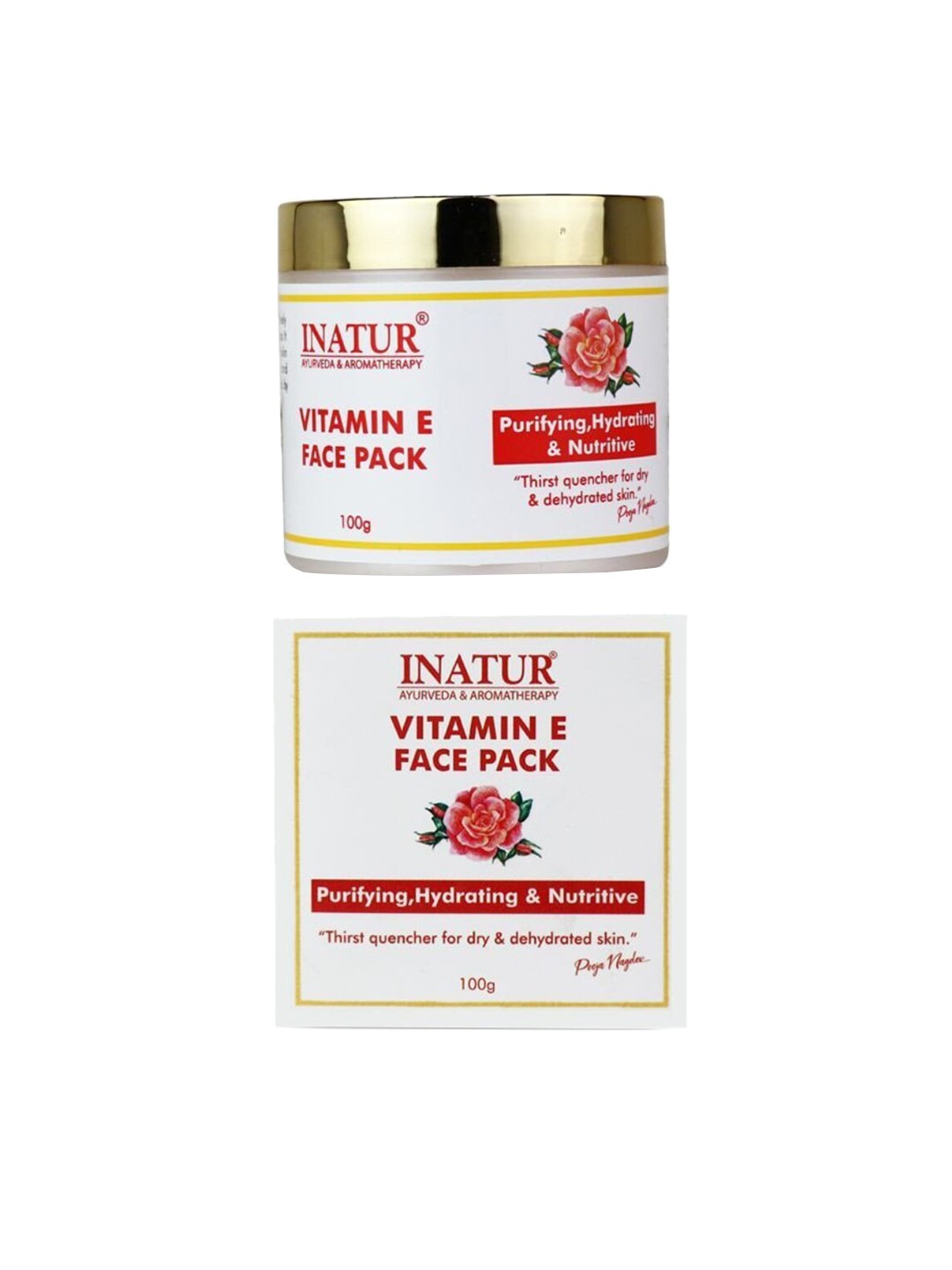 

Inatur Vitamin E Hydrating & Nourishing Face Pack 100 g, Pink