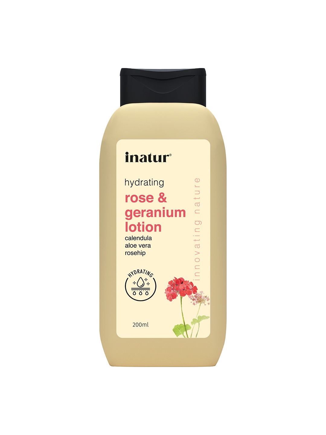 

Inatur Rose & Geranium Lotion 200 ml, White