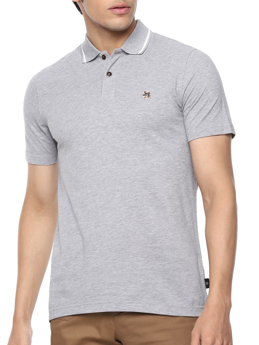 

Ted Baker Men Grey Polo Collar T-shirt
