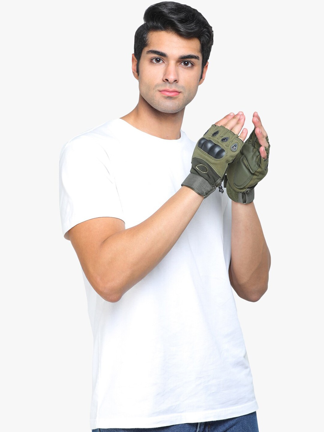 

ELLIS Men Green Solid Hand Gloves