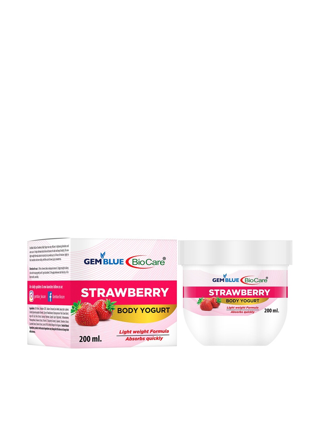 

Gemblue BioCare Strawberry Body Yogurt 200 ml, Na