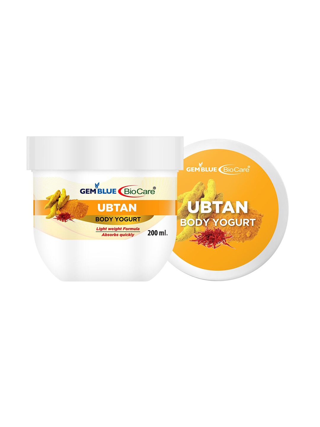 

GEMBLUE BioCare Ubtan Body Yogurt 200 ml, White