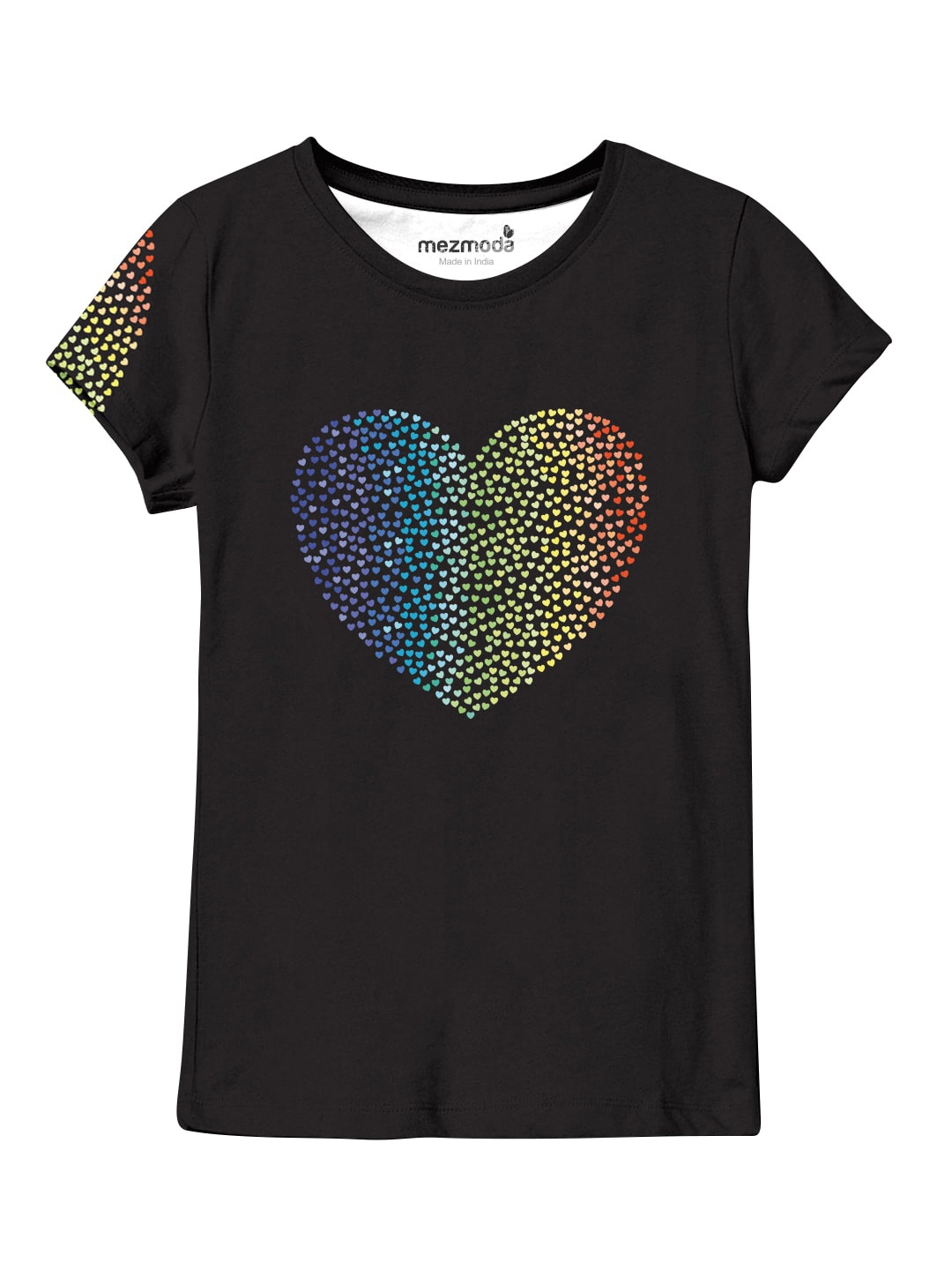 

mezmoda Girls Black Printed T-shirt