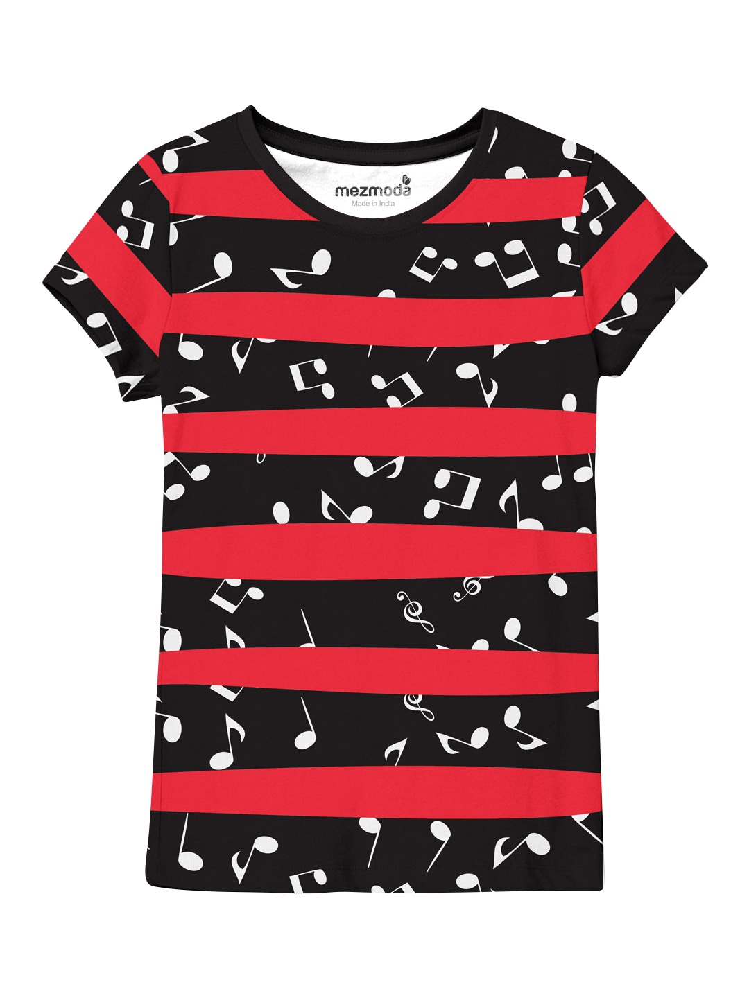 

mezmoda Girls Multicoloured Printed T-shirt, Multi