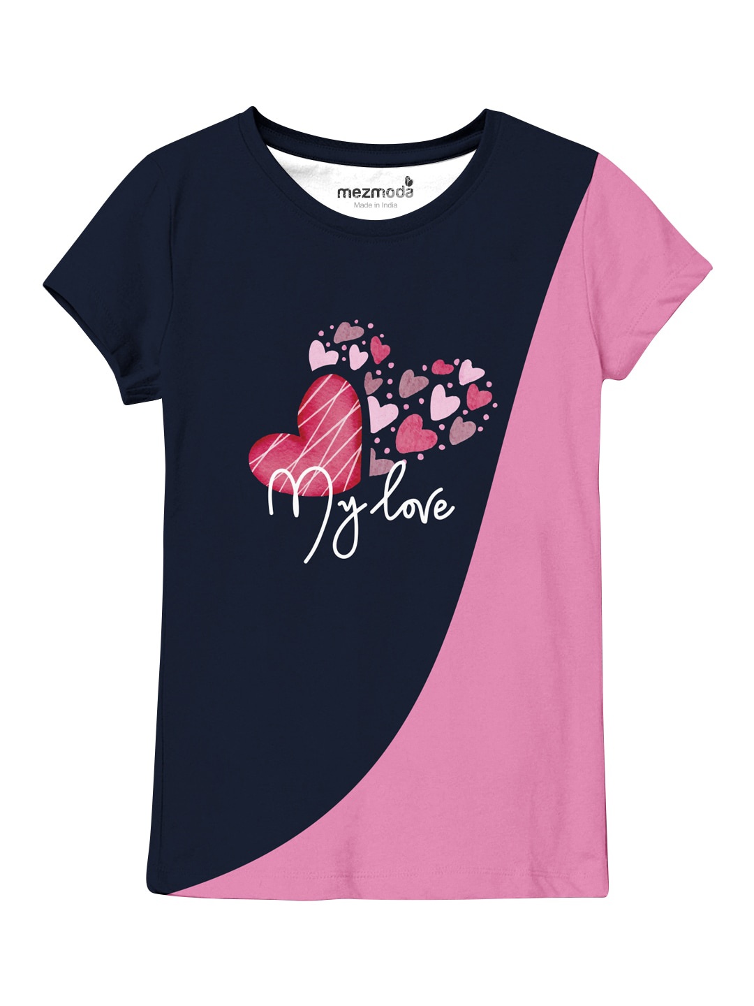 

mezmoda Girls Multicoloured Printed T-shirt, Multi