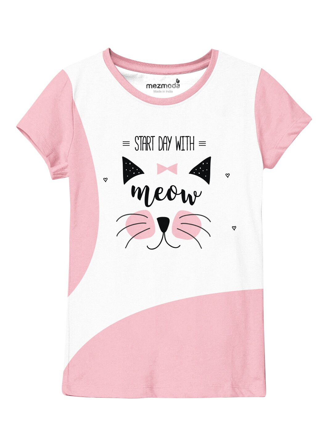 

mezmoda Girls Multicoloured Printed T-shirt, Multi