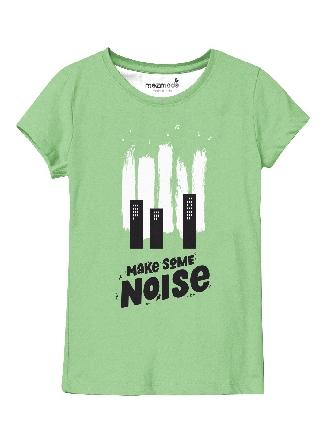 

mezmoda Girls Green Printed T-shirt