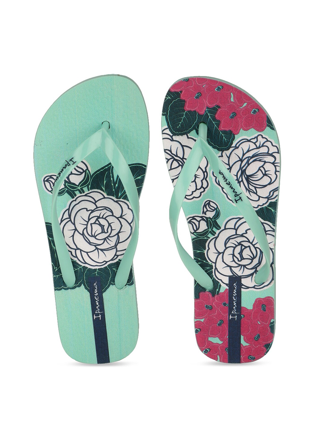 

iPanema Women Green & Pink Printed Thong Flip-Flops