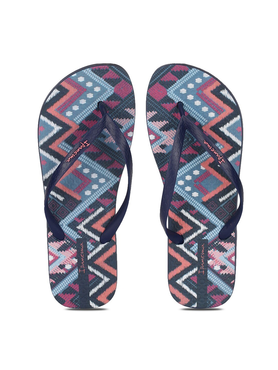 

iPanema Women Blue & Pink Printed Thong Flip-Flops