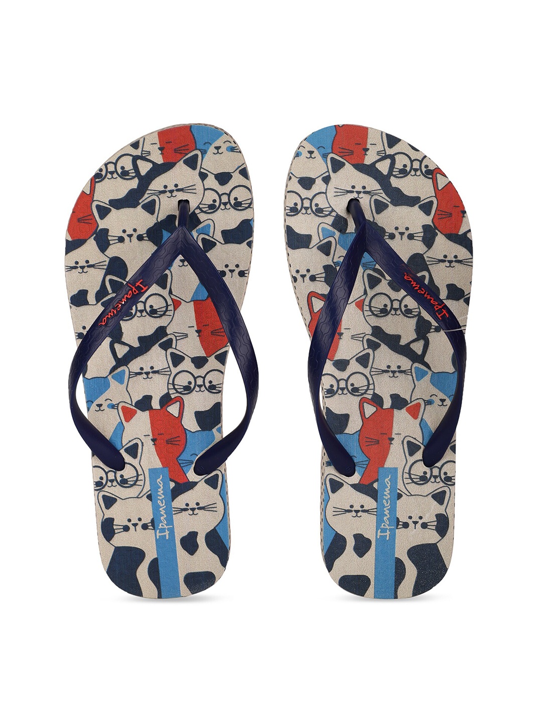 

iPanema Women Blue & Red Printed Thong Flip-Flops