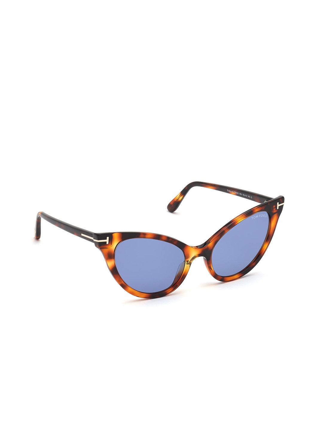 

Tom Ford Women Blue Lens & Brown Cateye Sunglasses With UV Protected Lens FT0820 53 55V